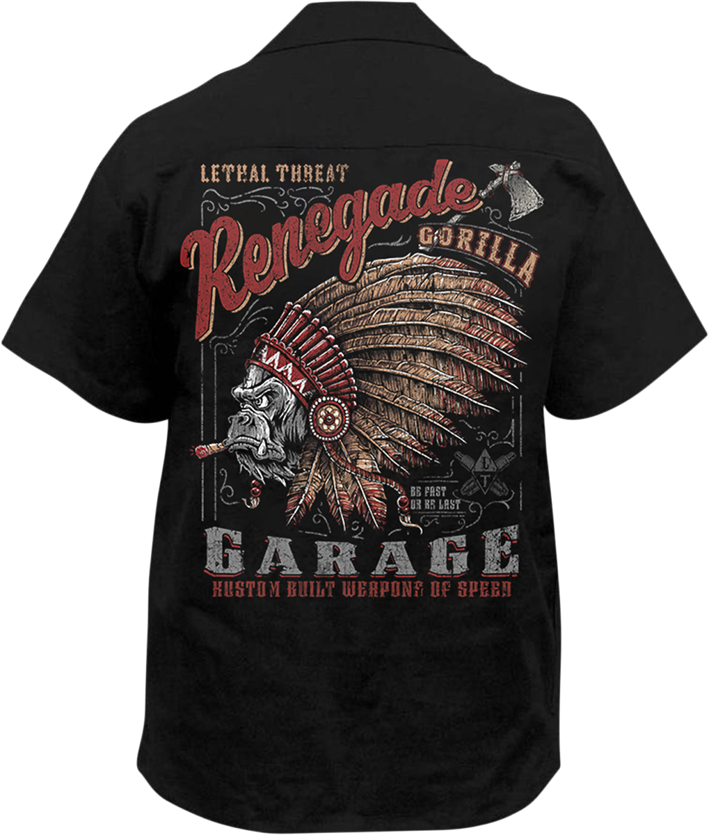 LETHAL THREAT Garage Gorilla Shirt - Black - 3XL HW50212XXXL