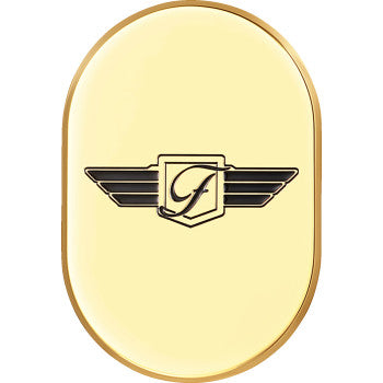 FIGURATI DESIGNS Antenna Cover - Right Rear Fender - FD Logo - Gold  FD-01-AC-GLD-RT