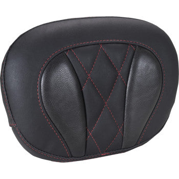 MUSTANG Deluxe Sissy Bar Pad - Diamond - Dark Cherry Stitch - FLT/FLH '23-'25 88450DC