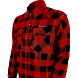 GERBING HEATED CLOTHING 7 V Battery Heated Flannel Shirt - Red/Black - 2XL GER7VFS-RB-XXL