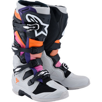 ALPINESTARS Tech 7 Boots - Black/Light Gray/Fluorescent Orange/Magenta - US 9 / EU 43 2012025-1594-9