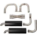 TRINITY RACING Full Dual Exhaust System - Black - RZR XP 1000 TR-4190D-BK