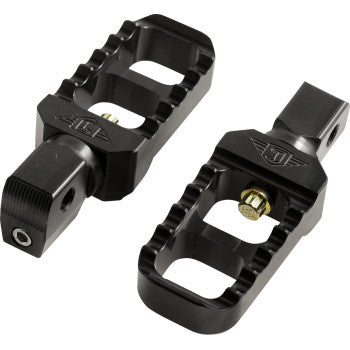JOKER MACHINE Serrated Stubby Footpegs - Black - Indian 08-642-8B