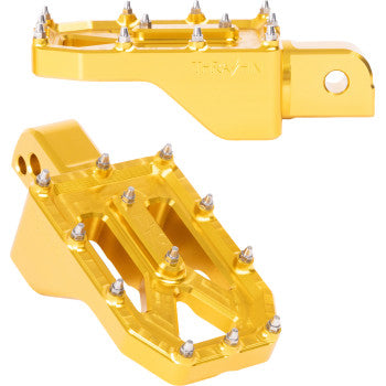 THRASHIN SUPPLY CO. Aggressor Foot Pegs - Rear - Gold - FL/FX '18-'25 TSC-2022-5-SR