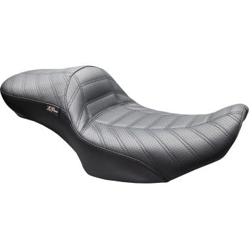 LE PERA Maverick Daddy Long Legs Seat - Without Backrest - Black Indy Stitch - FLH/FLT '23-'26  LV-957DL INDY