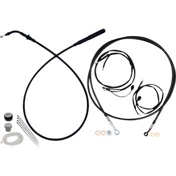 FAT BAGGERS INC. EZ Install Kit - 16" Handlebars - Upper Clutch - Full Length - Black 249916-B