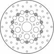 MOTO-MASTER Brake Rotor - Front - Kingman 111082-PU
