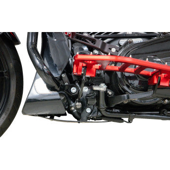 THRASHIN SUPPLY CO. Skid Plate - Carbon Fiber/Gloss - With Black Brackets - FLHX/FLTRX TSC-3034-1