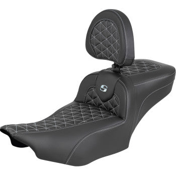 SADDLEMEN Seat Roadsofa Er Br Slvr Stitch 823-07-211B5