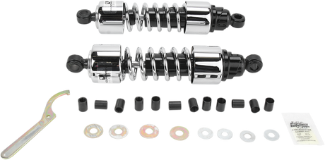 PROGRESSIVE SUSPENSION Shocks - 412 Cruiser Series - Chrome - 12.5" - Heavy Duty 412-4206C