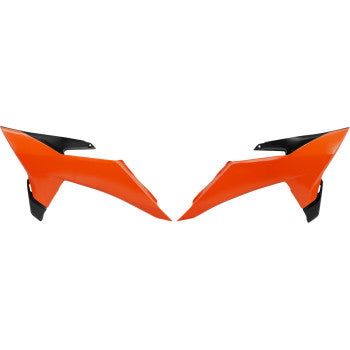 UFO Radiator Covers - Orange/Black - KTM KT05025#127