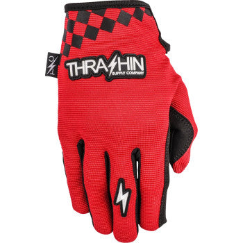 THRASHIN SUPPLY CO. Go Fast Stealth Gloves - Red - 2XL SV1-18-12