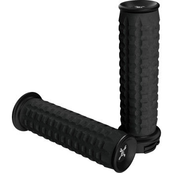 BURLY BRAND Grip Set Burly Reaper Dual Cable Billet Textured Black B16-1010TB