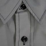 American Biker Biker Sam Contrast Stitch Shop Shirt - Gray/Black - 2XL ABBSAM17ST8SB2R