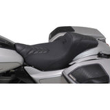 MUSTANG Kodlin Signature Series Squareback™ Seat - Black w/ Gunmetal Stitch - FLH/FLT '23-'24 76324GM