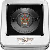 FIGURATI DESIGNS Timing Cover - 2 Hole - Sugar Skull - Black FD30-TC-2H-BLK