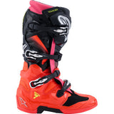 ALPINESTARS Tech 7 Boots - Black/Fluorescent Red/Fluorescent Pink - US 13 / EU 48 2012025-1576-13