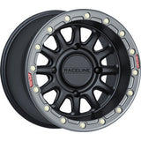 RACELINE WHEELS Wheel - Alpha - Front/Rear - Black/with Gun Metal Ring - 15x10 - 4/156 - +10 mm A14BG-51056+10