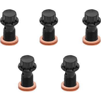 ARLEN NESS Bolt Banjo 5-Pk M12x1.25 Black 12-Pt Dual F/R Mc Softail 300-864