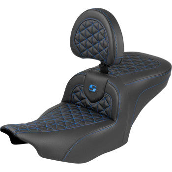 SADDLEMEN Seat Roadsofa Sr Br Blu Stitch 823-07-210B1