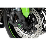 PUIG HI-TECH PARTS Axle Sliders - Front - Black - Pair - Kawasaki 21838N