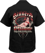 LETHAL THREAT Sinners Speedshop Shirt - Black - Medium HW50215M