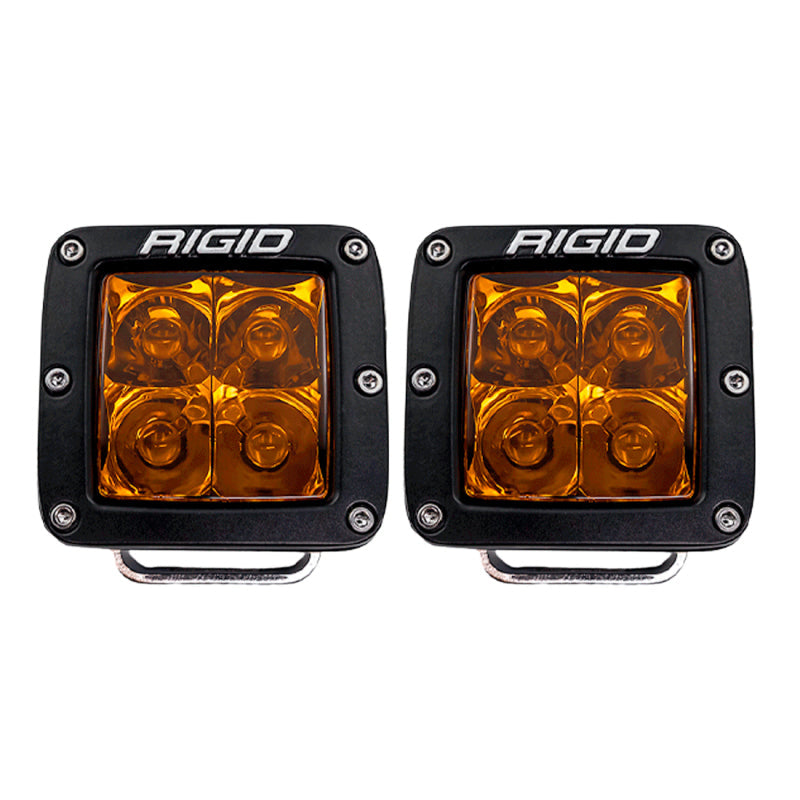 Rigid Industries D-Series Spot w/ Amber PRO Lens (Pair) 20252