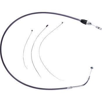 DRAG SPECIALTIES  Quick Connect Clutch Cable - Upper - Black/Chrome 0652-3178