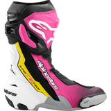 ALPINESTARS Supertech R Boots - Black/Magenta/White/Yellow - US 9.5 / EU 44 2220021-1634- 44