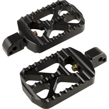 JOKER MACHINE Bear Claw Footpegs - Black - Harley-Davidson 08-646-7B