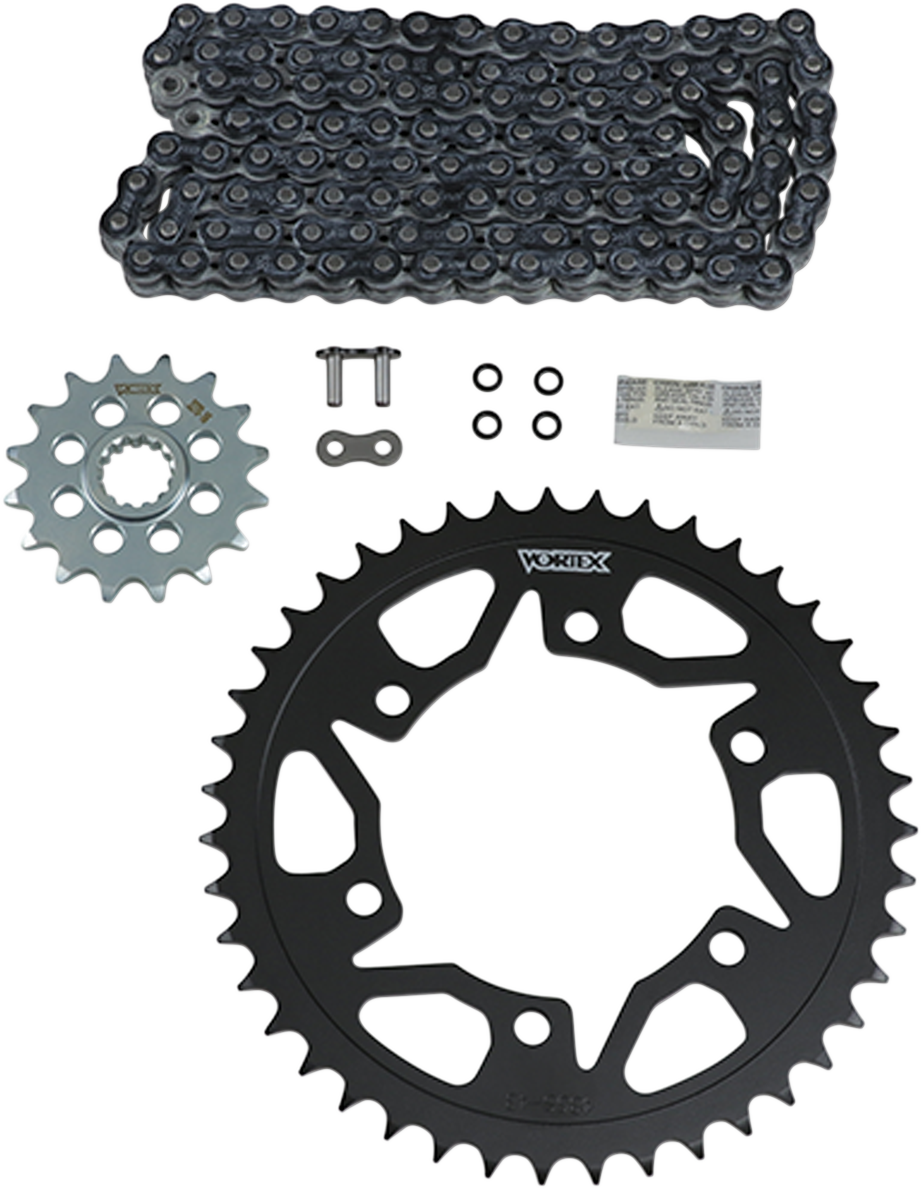 VORTEX Chain and Sprocket Kit - WSS - Black - Suzuki GSX-R600 CK6402