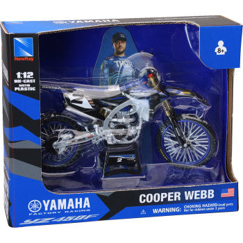 NEW RAY TOYS Yamaha YZ450F Dirt Bike - 1:12 Scale - Cooper Webb #2 58483