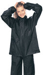T/M 2pc Pvc Rainsuit Bk/Bk Xxl 84406