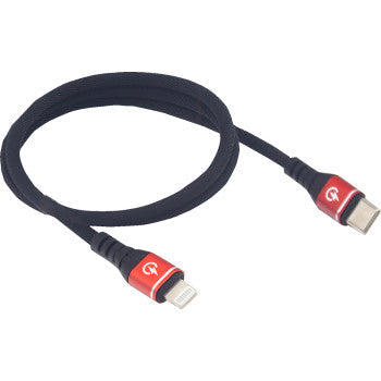 RidePower Male USB-C to Male Lightning Cable - Phone - Charger - 24" - Black RPUSBCLHT24