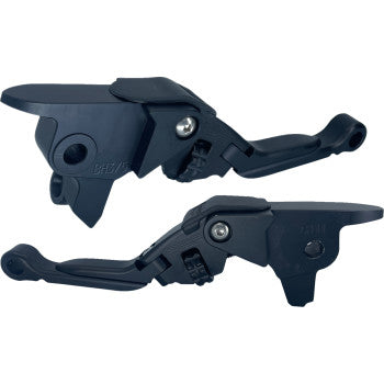 POWERSTANDS RACING Lever Set - Anthem - Pro - Harley Davidson - Black 12-03661-22