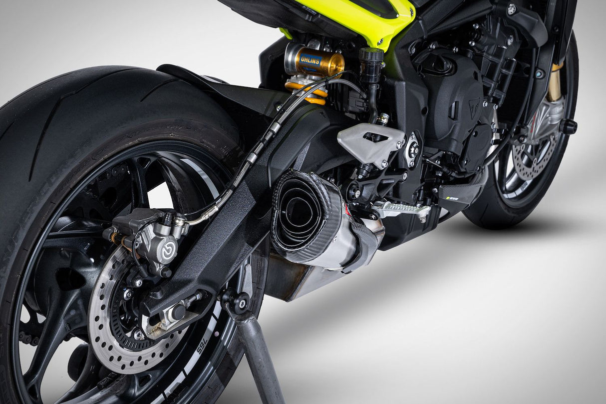 ZARD Exhaust Full System   stainless steel with carbon cap for Triumph Street Triple 765 2024 ZTP103S00SCR