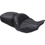 MUSTANG Deluxe One-Piece, 2-Up Seat - Diamond - Black Stitch - FLT/FLH '23-'25 89411