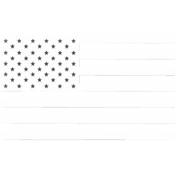 FACTORY EFFEX Die-Cut Decal - US Flag - Black/White - 3 Pack 28-94000