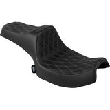 DRAG SPECIALTIES SEATS Predator III 2-Up Seat - Vinyl - Double Diamond - Silver Stitch - Chieftain '25/Challenger '20-'25 0810-2467