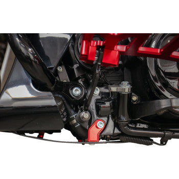 THRASHIN SUPPLY CO. Skid Plate - Carbon Fiber/Gloss - With Red Brackets - FLHX/FLTRX  TSC-3034-2