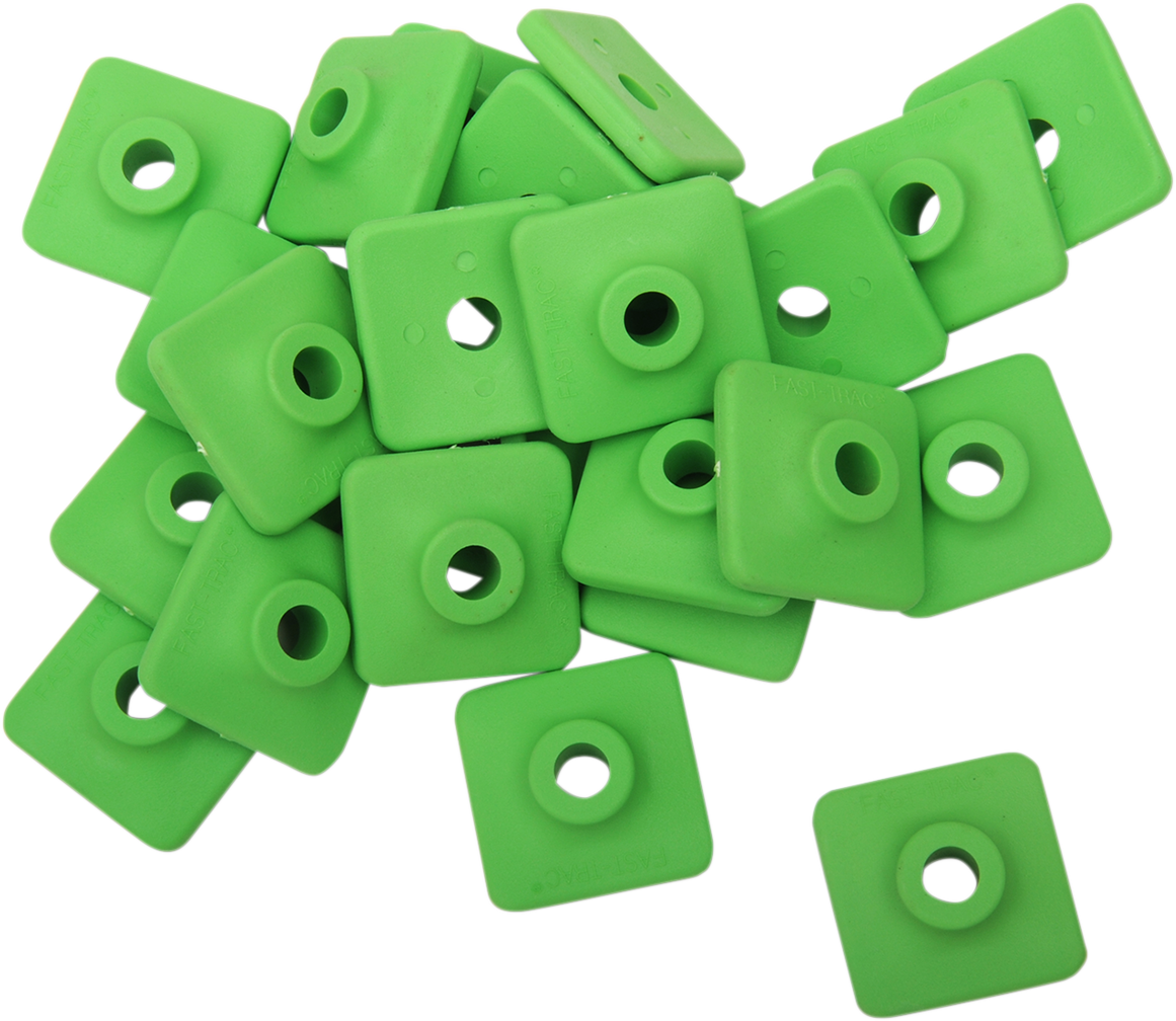 FAST-TRAC Extra Large Backer Plates - Green - Square - 96 Pack 702G-96