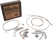 BURLY BRAND Handlebar Cable/Brake Line Kit - Complete - 16" Ape Hanger Handlebars - Stainless Steel B30-1128