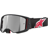 ALPINESTARS GOGGLES Goggle Supertech Corp Blk/Red Mirror-Silver 5100325-1434