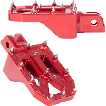 THRASHIN SUPPLY CO. Aggressor Foot Pegs - Front - Red - FL/FX '18-'25 TSC-2022-2-SF