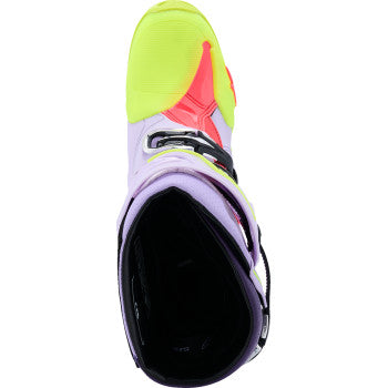 ALPINESTARS Tech 10 Supervented Boots - Purple/Fluorescent Yellow/Diva Pink - US 9 / EU 43 2010520-3150-9
