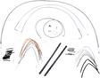 BURLY BRAND Handlebar Cable/Brake Line Kit - Complete - 14" Ape Hanger Handlebars - Stainless Steel B30-1052