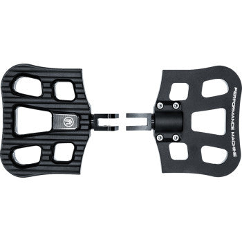 PERFORMANCE MACHINE (PM) Drifter Floorboards - Rider - Black Ops - FL 0036-1027-SMB
