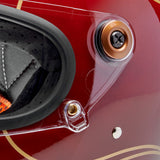BILTWELL Gringo S Helmet - Flames - Gloss Garnet Red - XS 0101-18374