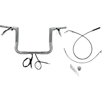 FAT BAGGERS INC. 1-1/2" EZ Install Flat Top Handlebar - 12" - Chrome 649012