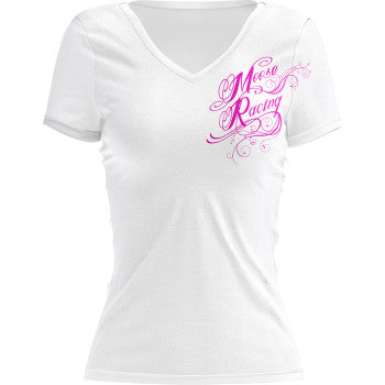 MOOSE RACING Women's Flourish Script T-Shirt - White - Small 3031-4288